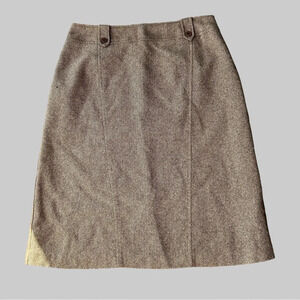 Vintage Laura Studio Wool Blend Woven Pencil Skirt Made in Canada